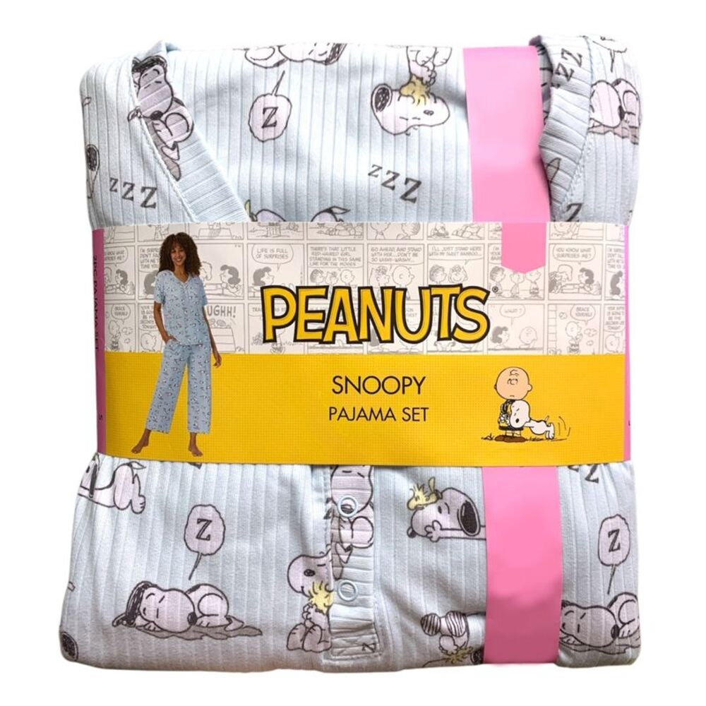 Snoopy - Richard Leeds Women's Character Lightweight Short Sleeve/Ankle Pant Paj